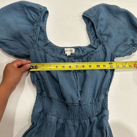 Cloth & Stone Linen Tie-Front Mini Dress | Anthropologie XS - Picture 6 of 6